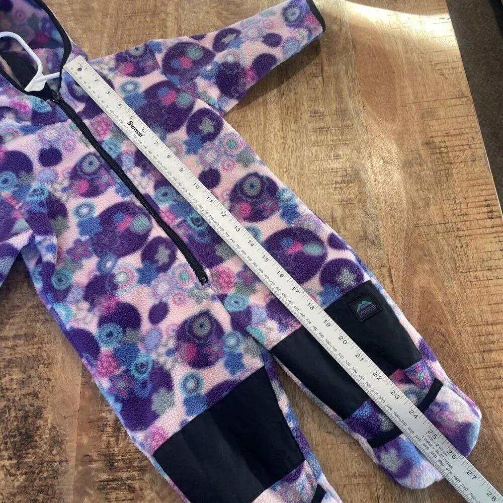 MOLEHILL SNOW SUIT FLEECE 1 PIECE BUNTING HOOD INFANT GIRL 9 18 MONTH Purple